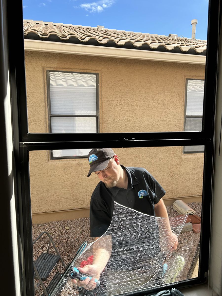 Cleaning a window